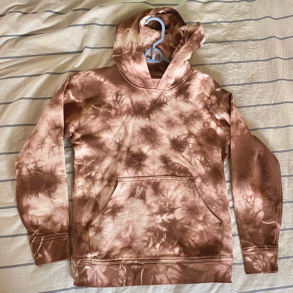 At ease hoodie tie dye pink